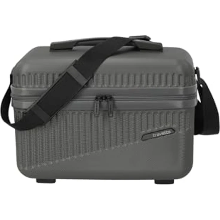 Travelite Beautycase Hartschale Handgepäck, Bali, Kosmetikkoffer mit Organizer- und Aufsteckfunktion, 36 cm, 17 Liter, Anthrazit – Bild 2