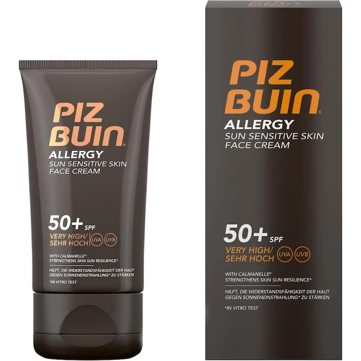 Piz Buin Allergy Gesichtscreme LSF 50, 6er-Pack mit wasserfestem Schutz für empfindliche Haut, 300 ml