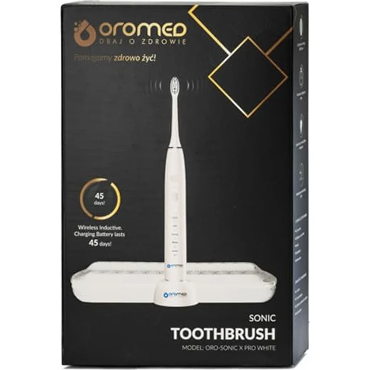 OROMED ORO-SONIC X PRO Elektrische Zahnbürste Schallzahnbürste 5 Modi Timer Etui, weiß – Bild 8