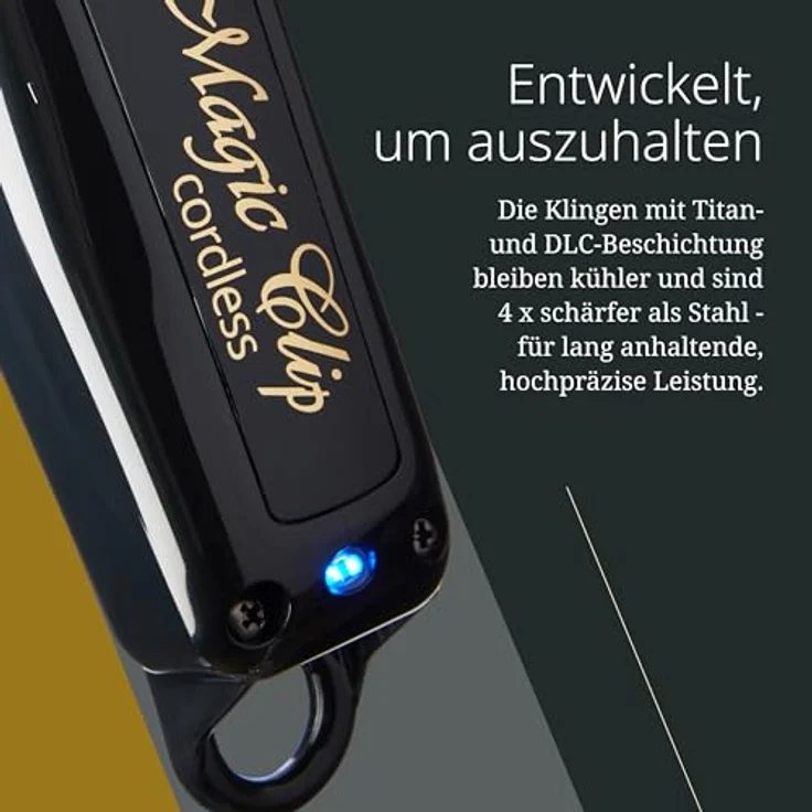 Wahl Cordless Magic Clip, Haarschneidemaschine für optimales Blending, kabellos und kabelgebunden, leistungsstarker Motor 6500 U/min, schwarz – Bild 6