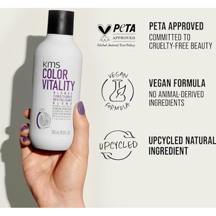 KMS COLORVITALITY Blonde Conditioner 750ml für trockenes, poröses oder gelbstichiges blondes Haar – Bild 5