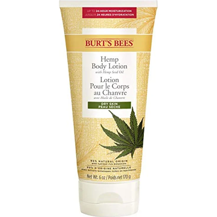 Burt's Bees Hemp Bodylotion mit Hanfsamenöl für trockene Haut, 1 Tube mit 170 g – Bild 1