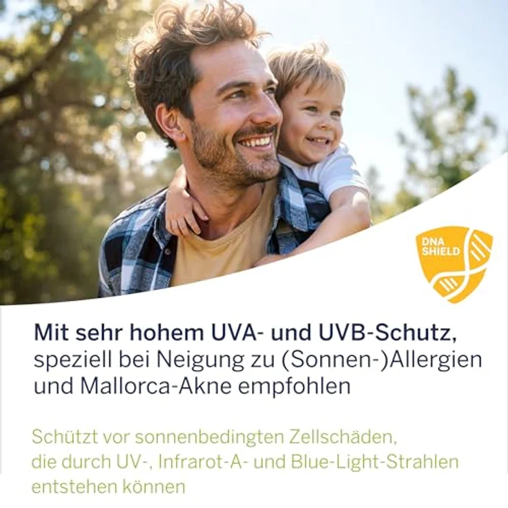 DERMASENCE SolvineaMed Sonnenschutz-Gelcreme LSF50plus, 200 ml - Wasserfest, für allergische Haut, ölfrei, UVA- und UVB-Schutz, hypoallergen – Bild 2
