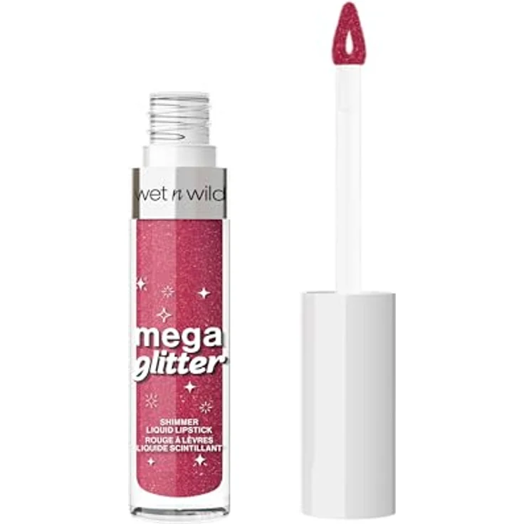 Wet n Wild Mega Glitter Matter, Flüssig-Lippenstift mit Glitzerteilchen, Farbton Pink Future, 2.8 ml, mattes Finish, hochpigmentiert, vegan – Bild 5