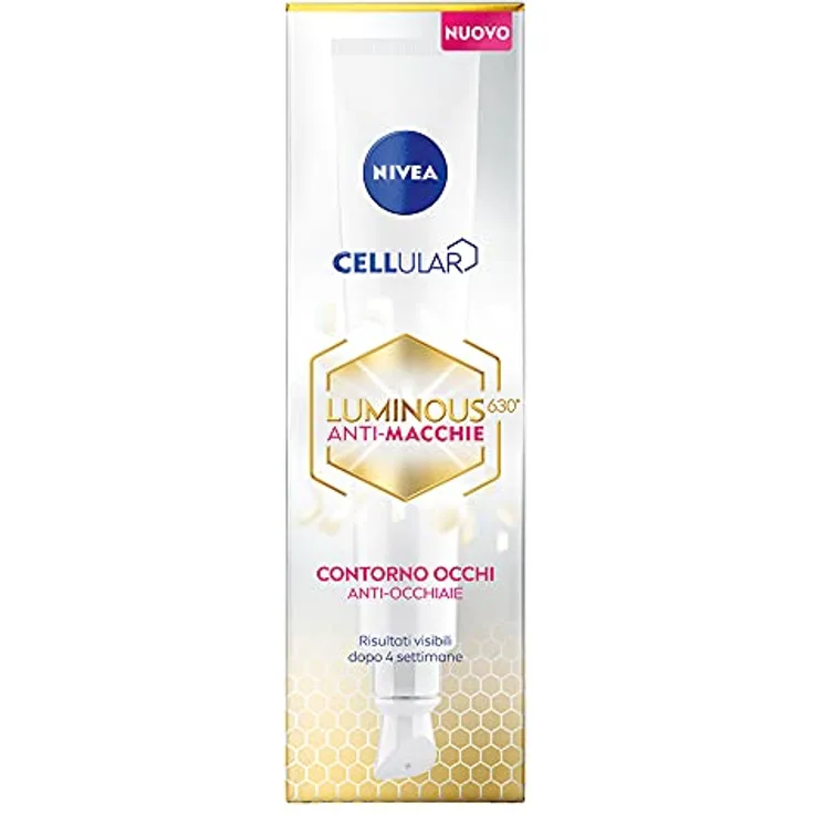 NIVEA Cellular Luminous630 Anti-Flecken-Augen-Creme, 15 ml, Kontur gegen Falten, Flecken und Augenringe, Hyaluronsäure und Luminous630 für einen entspannten Look