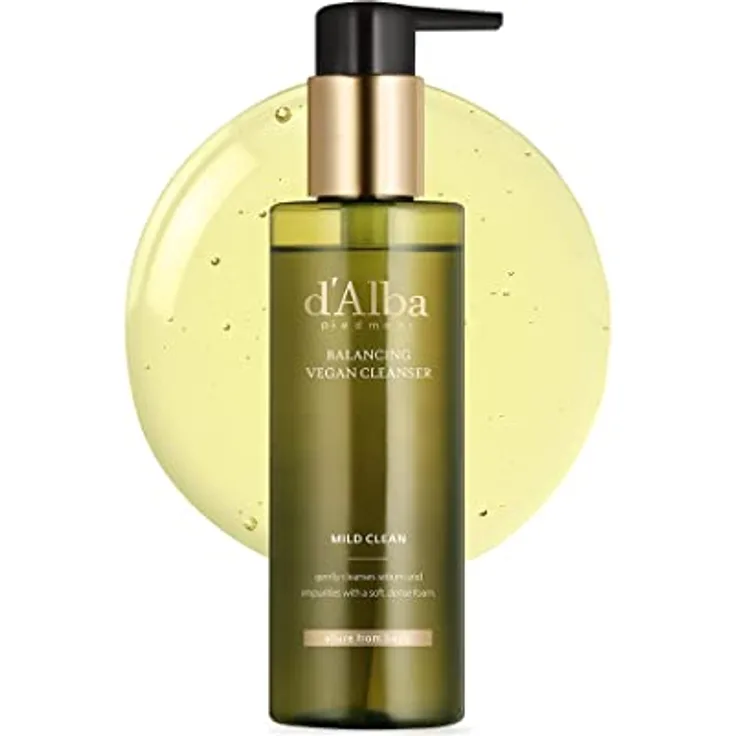 d'Alba Mild Skin Balancing Vegan Cleanser, feuchtigkeitsspendendes Reinigungsgel mit beruhigender Wirkung, 200 ml