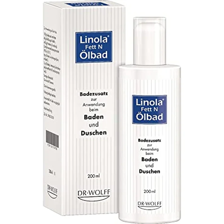 Linola fett N Ölbad, 200 ml Badezusatz für trockene Haut, apothekenpflichtig – Bild 1