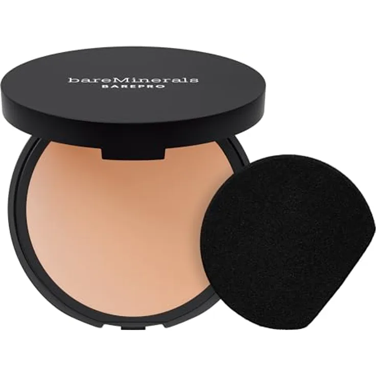 Bare Minerals Barepro 16h Powder Foundation, Mattierende Foundation für fettige und Mischhaut, 25-Neutral (Light 25 Neutral), 8g