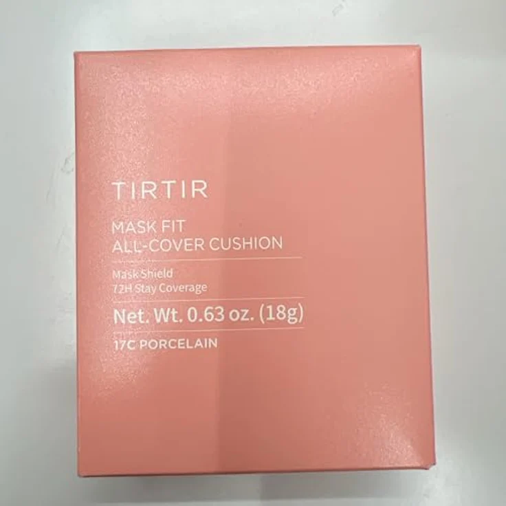 TIRTIR Mask Fit All Cover Cushion, mattierendes Make-up im Schwämmchen, Farbton 17C Porcelain, 18 g, hohe Deckkraft, spendet Feuchtigkeit – Bild 7