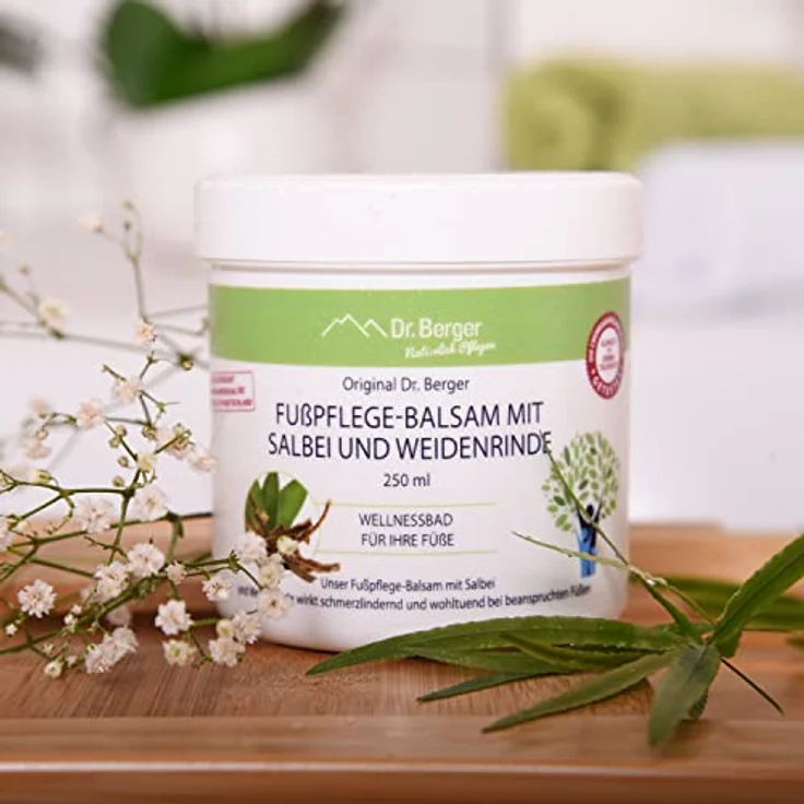 Original Dr. Berger Fusspflege Balsam mit Salbei und Weidenrinde Naturkosmetik 250ml – Bild 4
