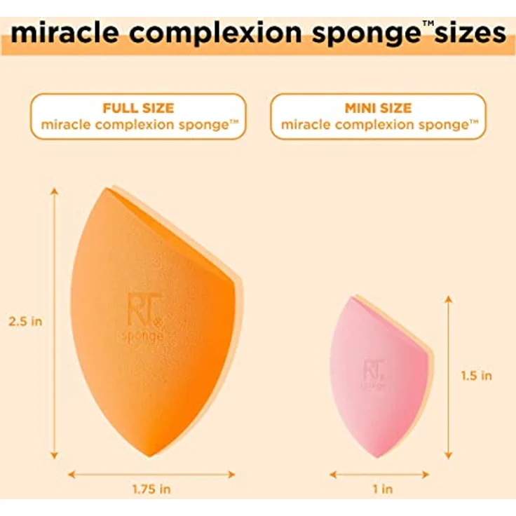 Real Techniques Miracle Complexion Mini Sponges Set Make-up Schwamm, Dekorative Kosmetik Make-up Accessoires – Bild 2