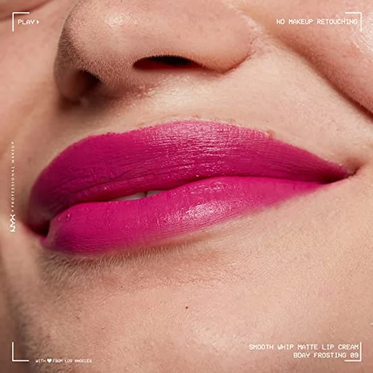 NYX Professional Makeup Smooth Whip Matte Lip Cream, pflegender Lippenstift mit hoher Pigmentierung, 4 ml BDAY – Bild 7