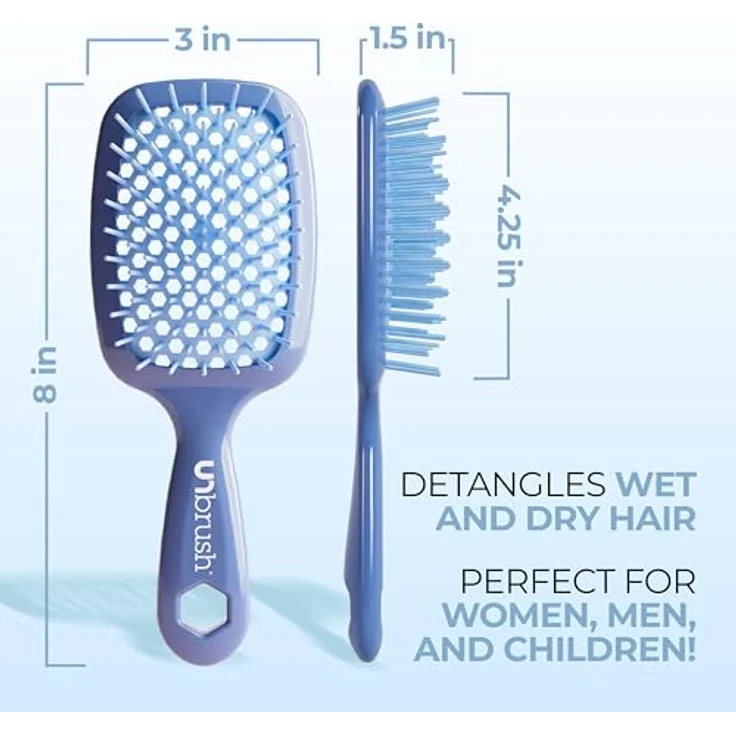 UNbrush Detangling Hair Brush - Pastel Iris, No Tangle Bürste mit 105 Borsten für schmerzfreies Entwirren, ideal für nasses und trockenes Haar – Bild 5