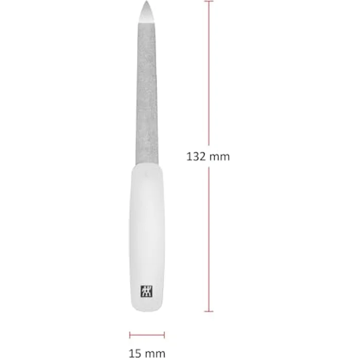 ZWILLING Nagelfeile (Saphirbeschichtung, Polierte Feilenspitze, Grob- und feinkörnige Feilenflächen), Weiß, 160 mm – Bild 4