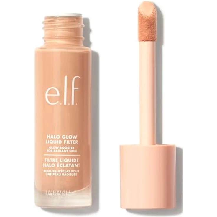e.l.f. Halo Glow Liquid Filter, Teint-Booster mit Hyaluronsäure für strahlenden Teint, vegan, 3 Light/Medium – Bild 1