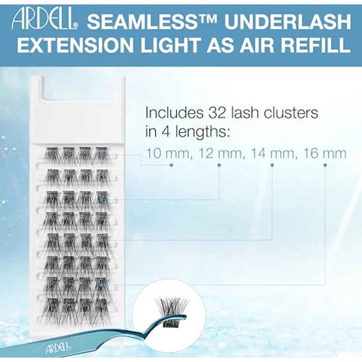 Ardell Seamless Underlash Extensions Light as Air Refill, 1er-Pack - Leichte Verarbeitung, anpassbare Fasern in 4 Längen, nahtlose Mischung, Make-up-Accessoires – Bild 3