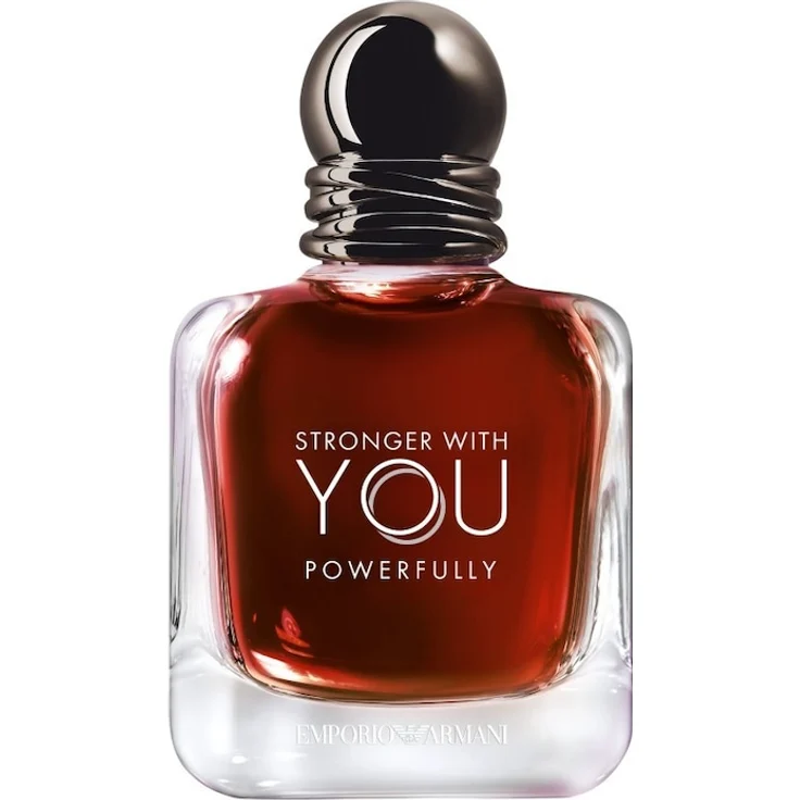 Armani Emporio Armani Powerfully Eau de Parfum 50 ml Herren, fruchtige Amber-Dimension mit Kirschakkord und Lavendel, roter Flakon