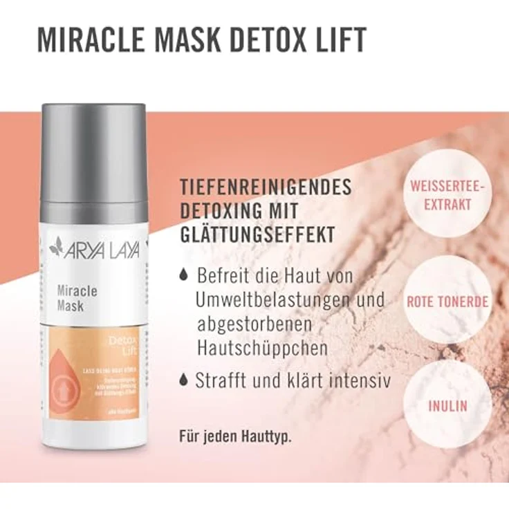 ARYA LAYA Miracle Mask Trio, 3 x 30 ml: Pflegende Gesichtsmasken im Set für alle Hauttypen mit Glow-Effekt, Glättungs-Effekt & Beruhigungs-Effekt – Bild 3