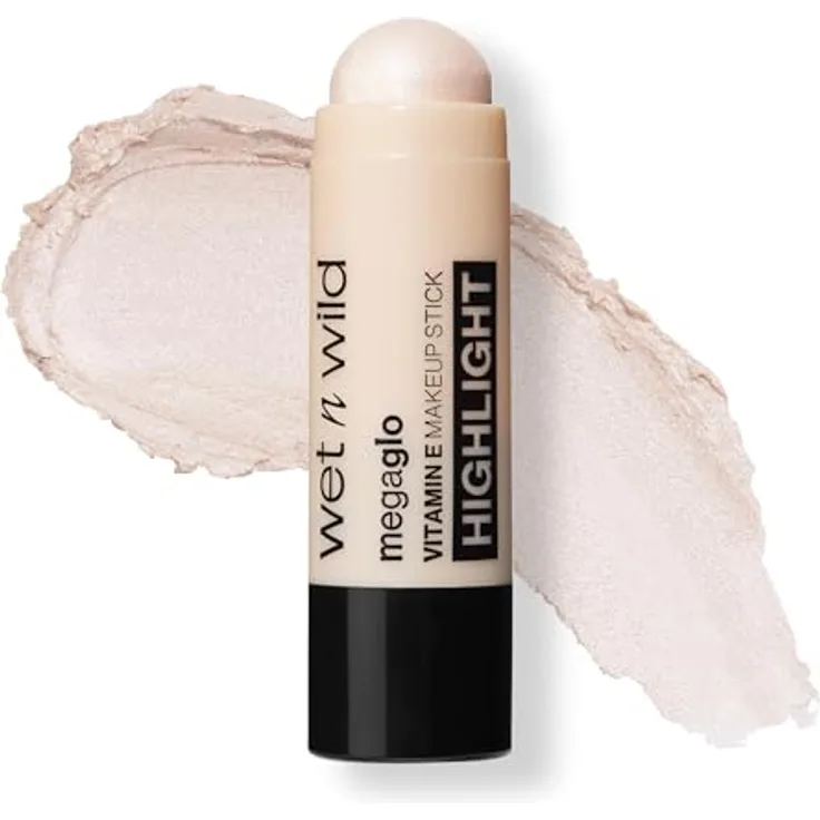 Wet n Wild MegaGlo Highlighter Stift, cremig, Farbton Moonlike, 6 g, lichtreflektierende Pigmente