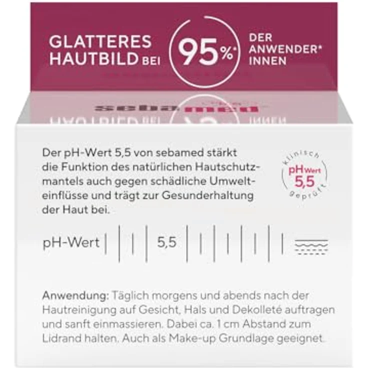 Sebamed Anti-Aging Glättendes Creme-Gel, Gesichtscreme und Anti-Faltencreme mit natürlichem Vitamin C + 3-fach Hyaluron Complex, 50 ml, für glatteres Hautbild – Bild 5