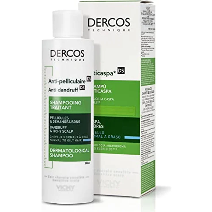 VICHY Dercos Psolution Anti Schuppen Shampoo 200 ml für fettige, juckende Kopfhaut & fettiges Haar - Tiefenreinigungsshampoo für Damen & Herren – Bild 4