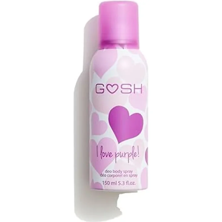 GOSH Deodorant Spray I Love Purple, 150 ml, Packung mit 2 und langanhaltendem Frischegefühl