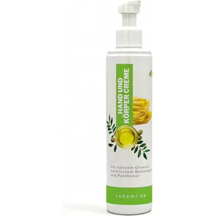 Handcreme Körpercreme Bodylotion mit Olivenöl, Bienenwachs und Panthenol 250 ml – Bild 1