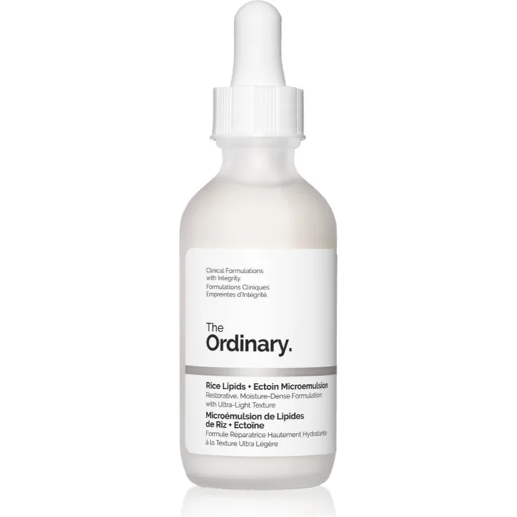 The Ordinary Rice Lipids + Ectoin Microemulsion, Gesichtsserum zur Beruhigung der Haut, 60 ml, leichte Feuchtigkeitsemulsion für empfindliche Haut