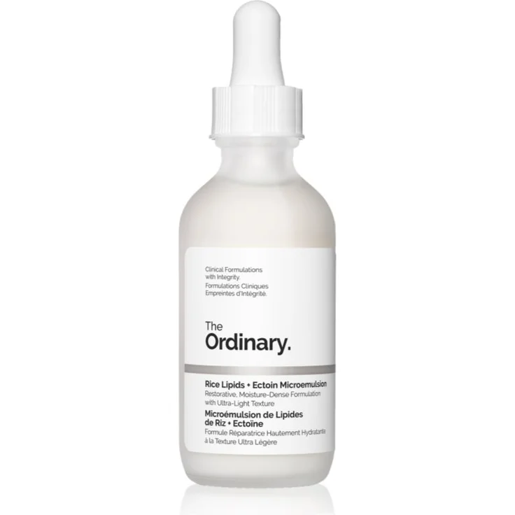 The Ordinary Rice Lipids + Ectoin Microemulsion, Gesichtsserum zur Beruhigung der Haut, 60 ml, leichte Feuchtigkeitsemulsion für empfindliche Haut