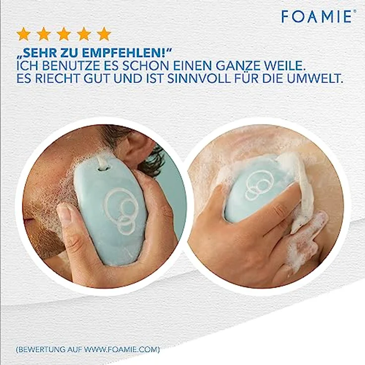 Foamie 3 in 1 Feste Duschpflege For Men - Seas The Day 90 g – Bild 5