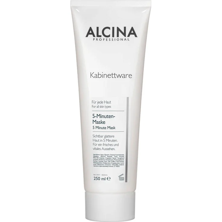 Alcina 5-Minuten-Maske, Gesichtsmasken mit Rotweinextrakt für sichtbar glattere Haut, 250 ml
