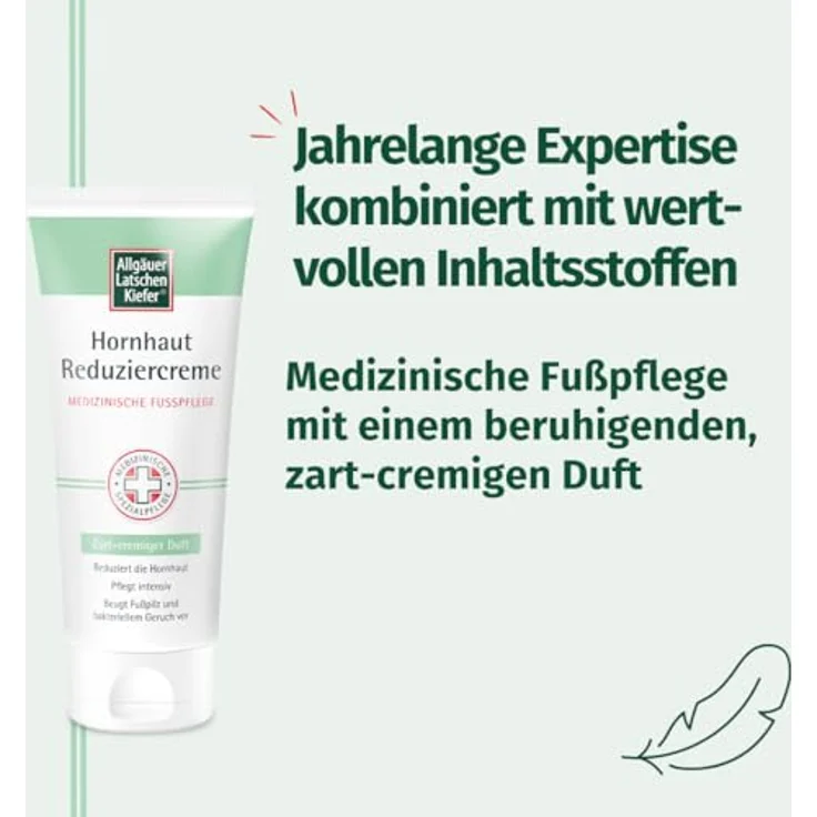 Allgäuer Latschenkiefer Hornhaut Reduziercreme, cremig, medizinische Fußpflege mit Fruchtsäuren, 100 ml – Bild 3