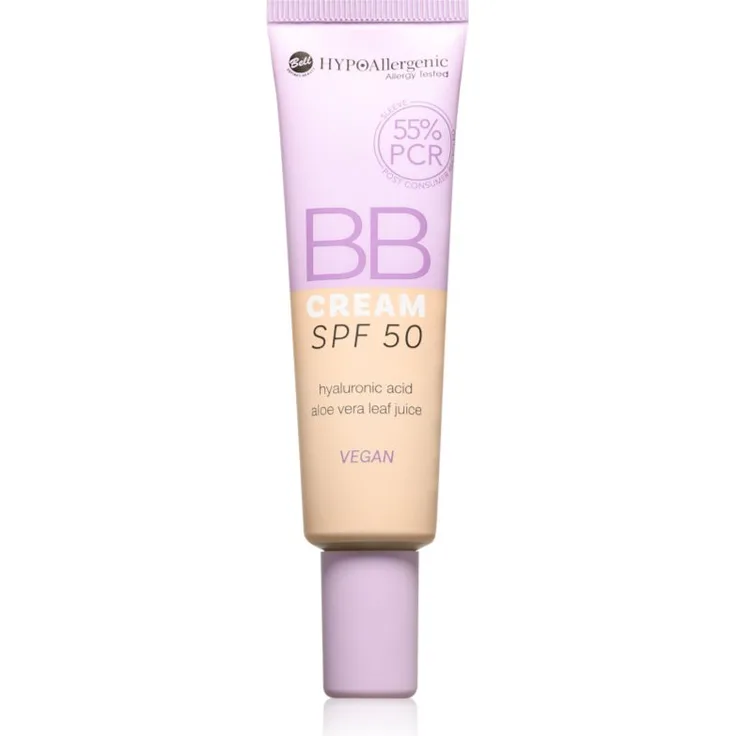 Bell HYPOallergenic feuchtigkeitsspendende BB Creme SPF 50, getönte Tagescreme für Damen, Farbton 04 Cappuccino, 30 g