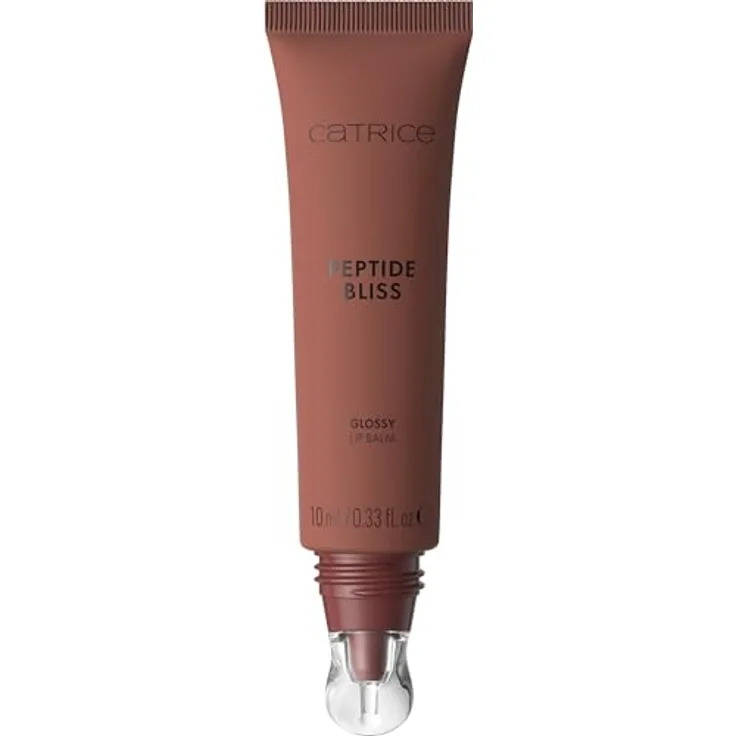 Catrice Peptide Bliss Glossy Lip Balm, feuchtigkeitsspendender Lipgloss, Nr. 050, Braun, vegan, ohne Konservierungsstoffe, 10ml