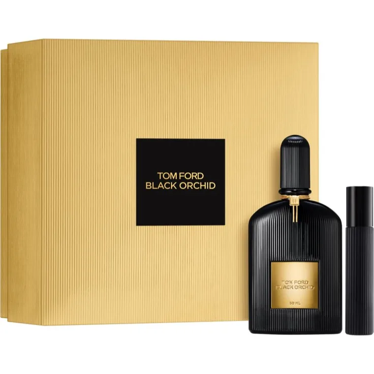 TOM FORD Black Orchid Geschenkset für Damen, Duftset mit 50 ml Eau de Parfum und 10 ml Eau de Parfum, spezielle Weihnachtsedition
