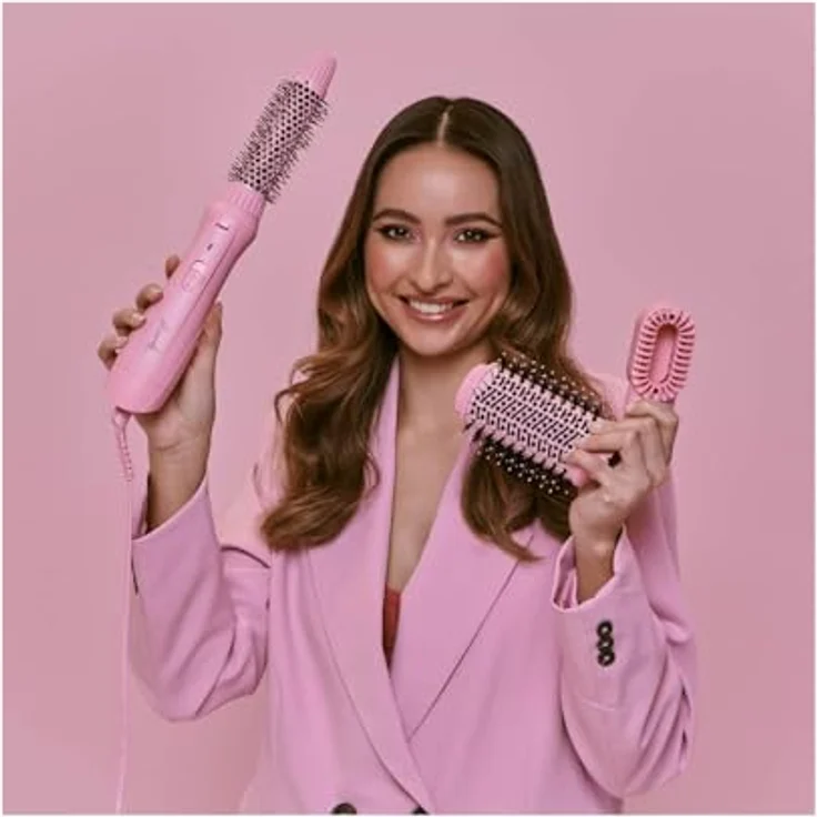 Mermade Hair Ionen-Haarbürste INTERCHANGEABLE BLOW DRY BRUSH, Mehrstufige Temperatureinstellungen – Bild 4