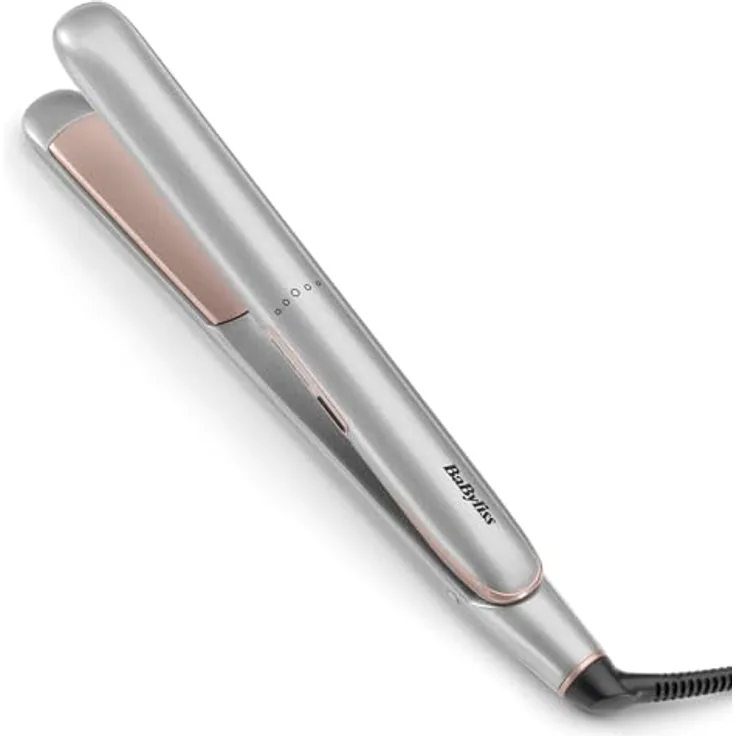 BaByliss Cosmos Glätteisen ST260E – NEU 2025, Keramik-Gleittechnologie, 3 Temperatureinstellungen 180–235°C, Silber, für weltweite Nutzung