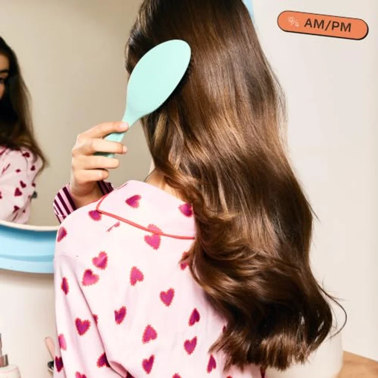 Olivia Garden Club The Reset Detangling Cushion, Paddlebürste in Grün mit Wildschwein- & Nylonborsten für feines bis normales Haar, Kopfhautmassage und minimierter Haarbruch – Bild 3