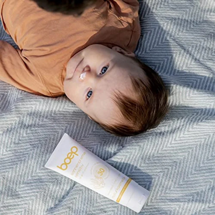 boep Sonnencreme Sensitiv LSF 30 | Mineralische Sonnencreme für Babys, Kinder & Erwachsene mit sensibler Haut | Sonnenschutz ohne chemische UV-Filter | Vegane Naturkosmetik (100ml) – Bild 5