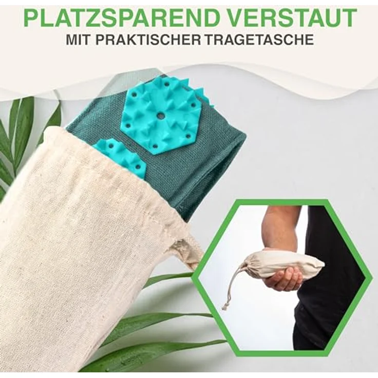 BACKLAxx® Massagegerät BACKLAxx® Akupressur Stirnband mit Intensitätsregulierung, schmutzabweisend und antibakteriell, für Kopfumfang 51-58 cm, Halbleinen, atmungsaktiv – Bild 7
