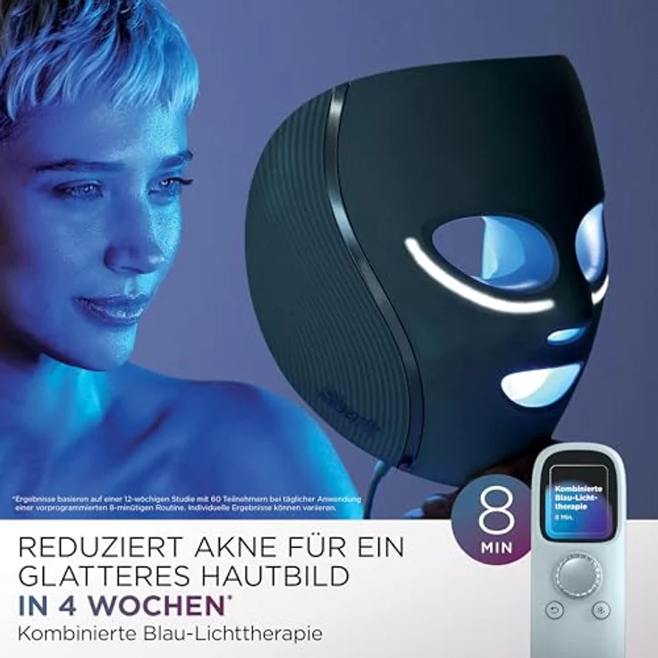 Shark CryoGlow LED Maske, Lichttherapie Maske mit Kühlung der Augenpartie, Anti-Aging, rote/blaue LED, USB-C, Fernbedienung, Kühles Lila FW312EUPL – Bild 4