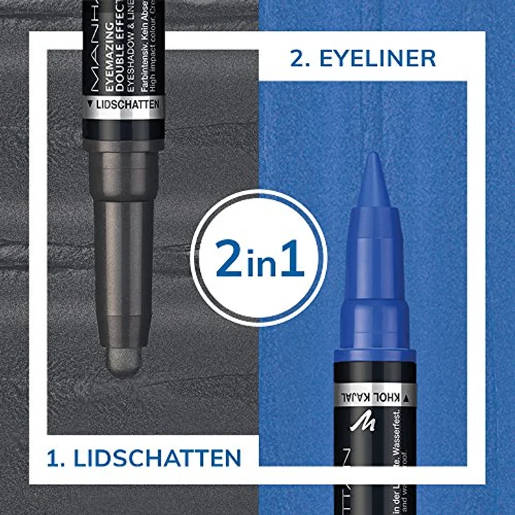 Manhattan Cosmetics Lidschatten Eyemazing Double Effect Eyeshadow & Line 1,6 g 004 Cobalt Storm – Bild 5