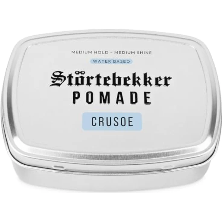 Störtebekker® Premium Pomade Wasserbasiert Crusoe, Haarwachs für Herren mit mittlerem Halt und Glanz, 125ml, Made in Germany – Bild 4