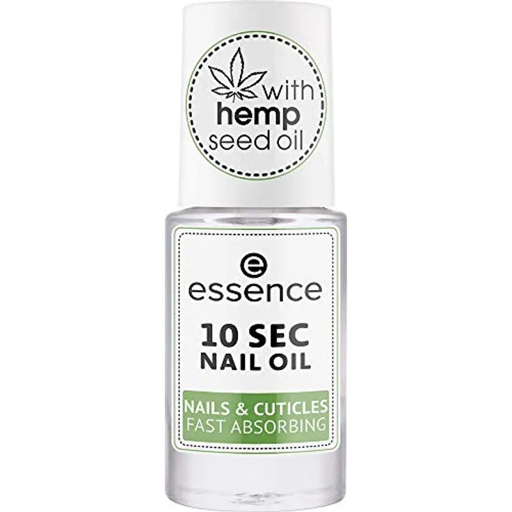 essence 10 SEC NAIL OIL NAILS & CUTICLES FAST ABSORBING, Nagelöl, transparent, pflegend, feuchtigkeitsspendend, Expressergebnis, natürlich, ohne Aceton, vegan, Mikroplastik Partikel frei (8ml)