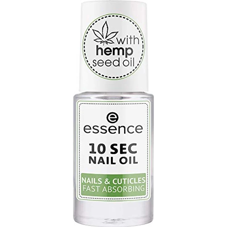 essence 10 SEC NAIL OIL NAILS & CUTICLES FAST ABSORBING, Nagelöl, transparent, pflegend, feuchtigkeitsspendend, Expressergebnis, natürlich, ohne Aceton, vegan, Mikroplastik Partikel frei (8ml) – Bild 1