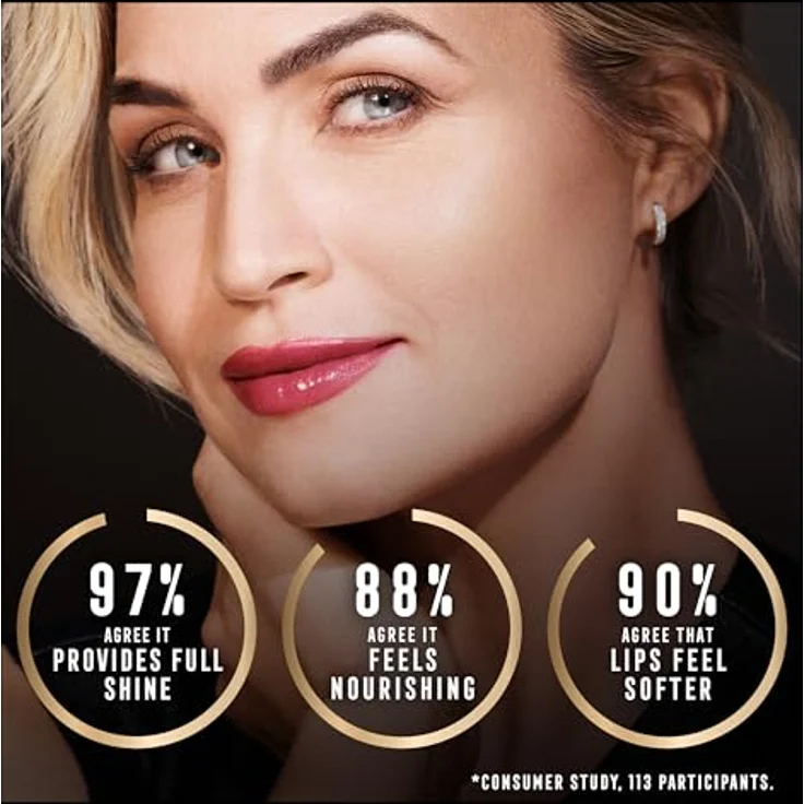 Max Factor 2000 Calorie Lip Glaze, farbiges Hochglanz-Lipgloss mit Volumen-Effekt, Nährstoffkomplex mit Hyaluron und Squalan, vegan, Fb. 000 Melting Ice, 4.4ml – Bild 5