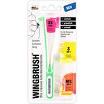 WINGBRUSH Interdentalbürste Starter-Set inkl. 3 x Wechselbürsten Bekannt aus ''Die Höhle der Löwen'' Interdentalreiniger-Set Kegelförmiger Interdentalführer