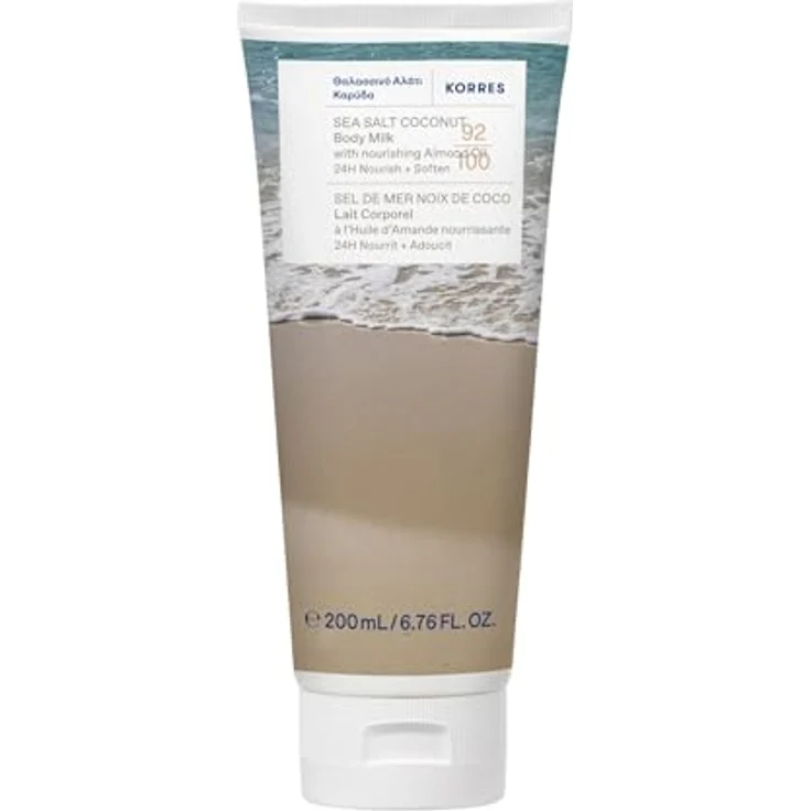 KORRES SEA SALT COCONUT Bodymilk mit Mandelöl, 24h Feuchtigkeit, vegan, silikon- und parabenfrei, 200 ml – Bild 1