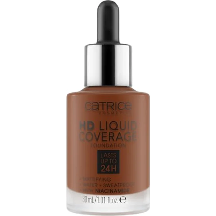 Catrice HD Liquid Coverage Foundation Nr. 097, Nude, langanhaltend, mattierend, vegan, ölfrei, wasserfest, 1er Pack (30ml) – Bild 2