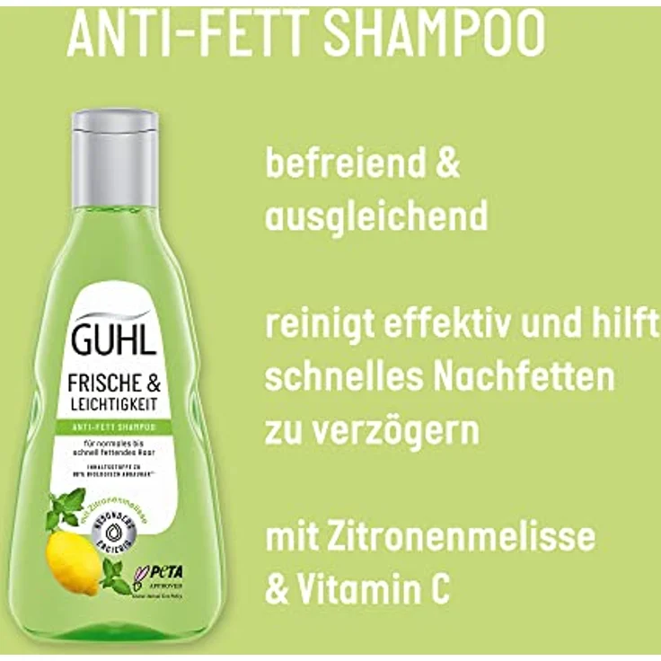 Guhl Frische & Leichtigkeit Anti-Fett Shampoo - Inhalt: 250 ml - Haartyp: fettig, normal – Bild 3